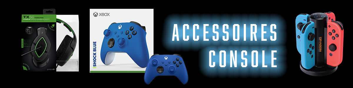 Accessoires pour Consoles – Manettes, Casques, Stands & Packs Officiels