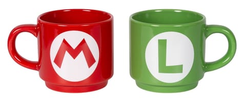 Nintendo - Super Mario - Set de mugs empilables "Mario et Luigi Initial" 280ml