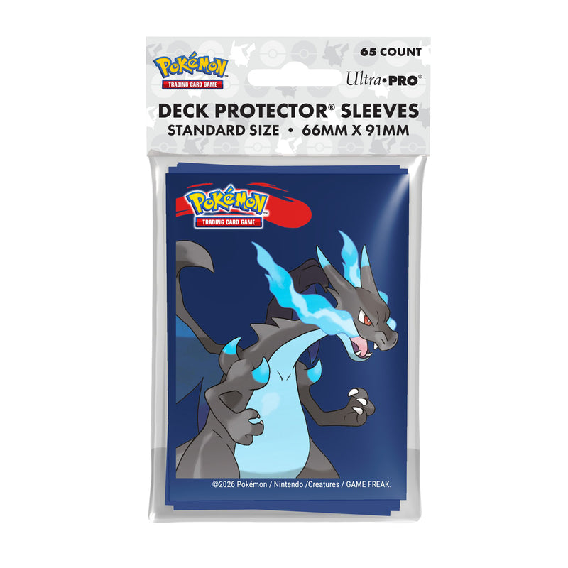 Ultra Pro - Pokémon JCC - Pochettes de protection de deck Méga-Dracaufeu X 65 pcs (66 x 91 mm)