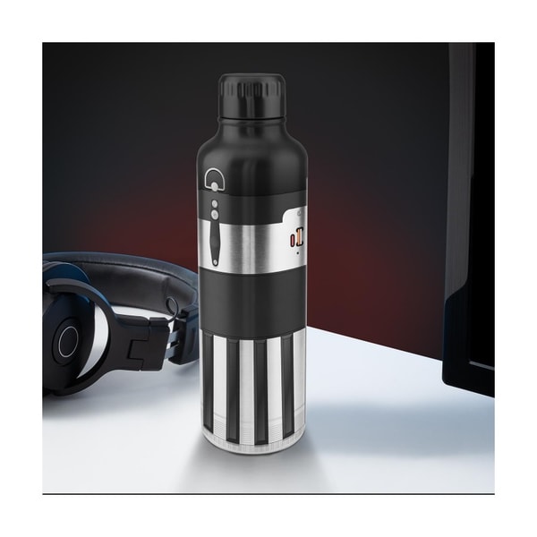 Disney - Star Wars - Bouteille d'eau en métal sabre laser de Dark Vador 500ml - flash vidéo