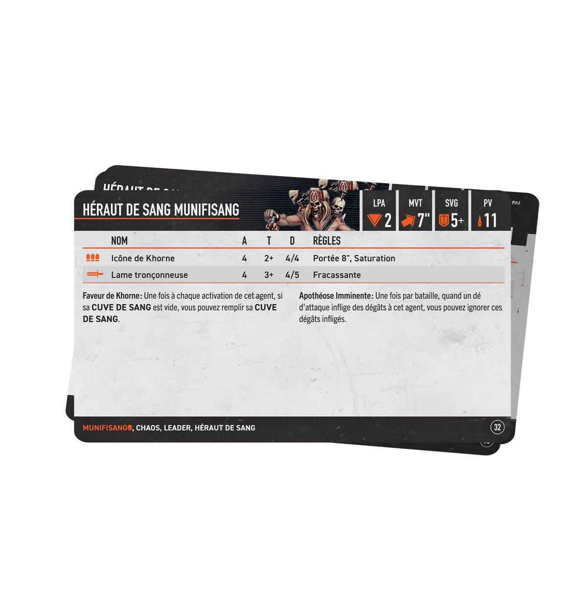 Kill Team: Munifisangs – Cartes Techniques