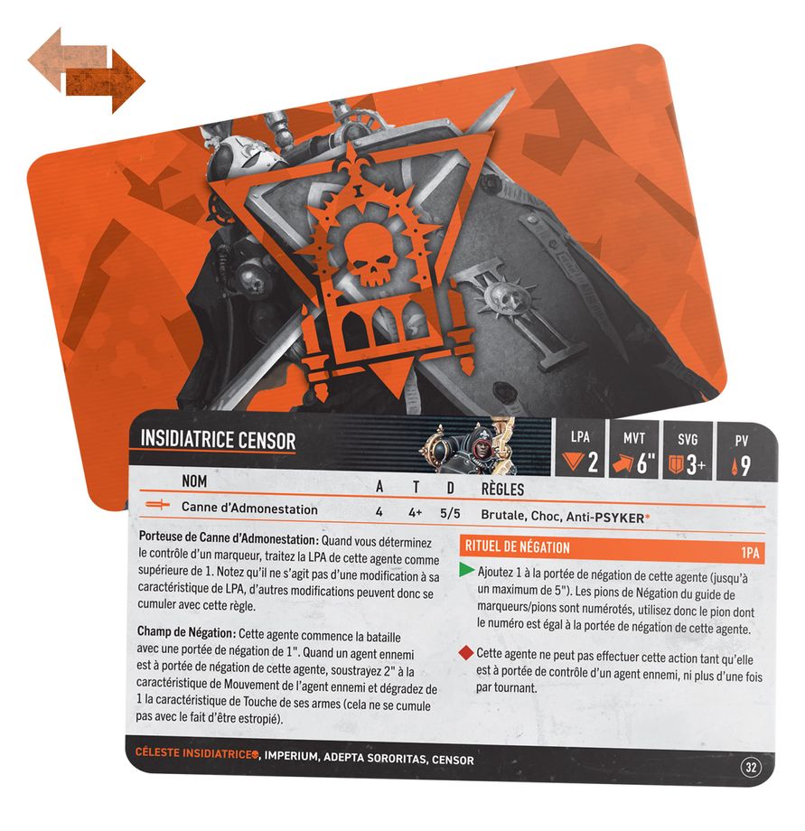 Kill Team: Célestes Insidiatrices – Cartes Techniques