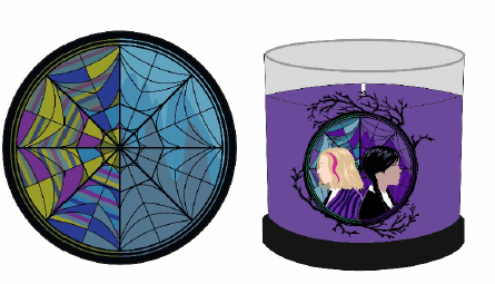 Netflix - Mercredi - Bougie - Fenêtre colorée - flash vidéo