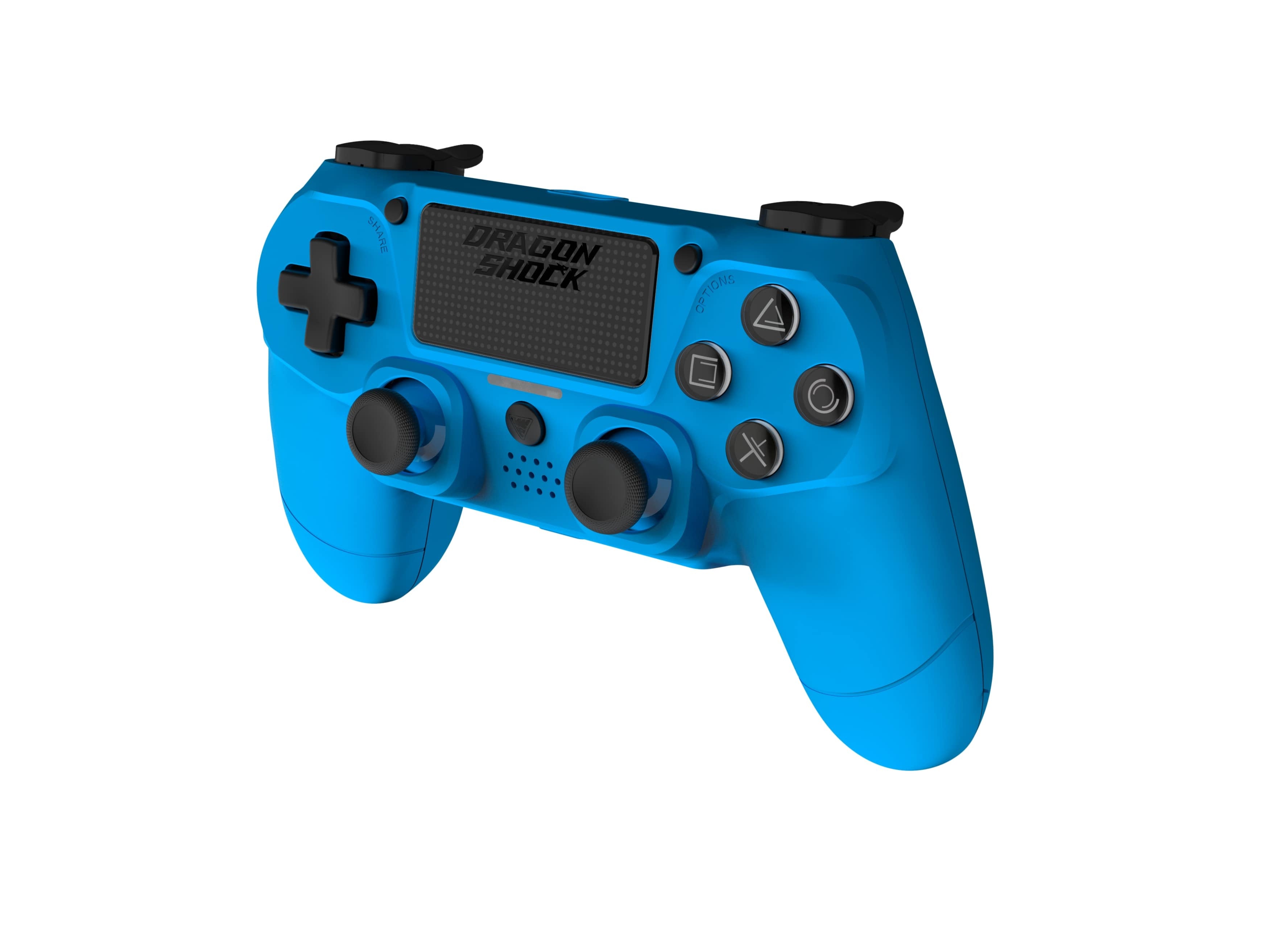DragonShock - Bundle Manette sans fil Bluetooth MIZAR Bleue pour PS4, PC et Mobile + Tomb Raider Definitive Edition