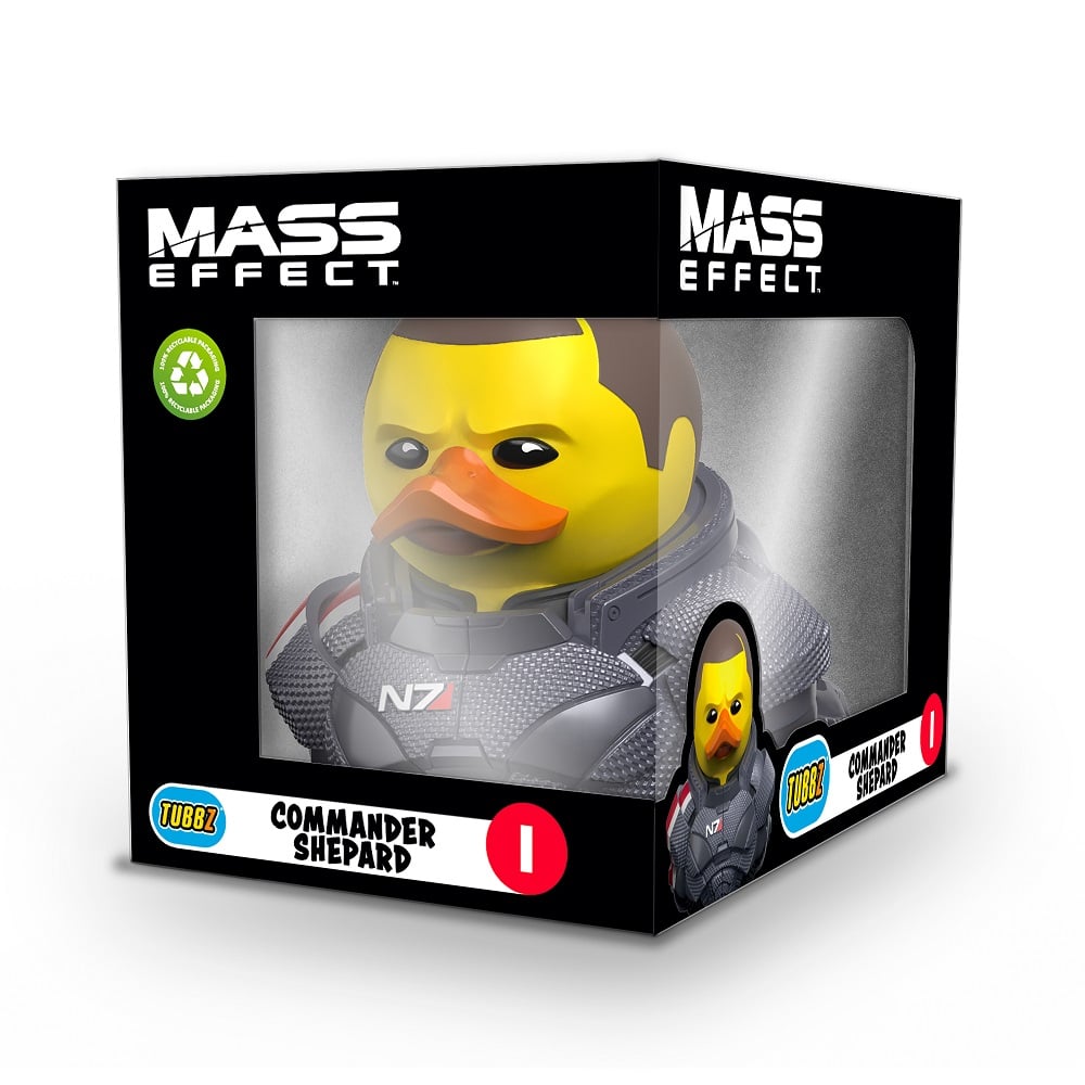 Numskull - Best of TUBBZ Boîte Canard de bain - Mass Effect - Commandant Shepard - 9cm - flash vidéo