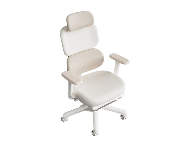 TGIF Gaming - Chaise de bureau ergonomique MUSE Ivoire et Blush