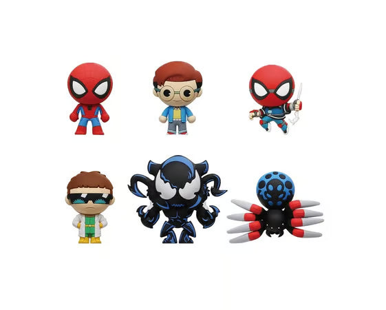 Marvel - Your Friendly Neighborhood Spider-Man - Assortiment en blind bag d'aimant 3D de collection en mousse (Série 1) (12 pcs)