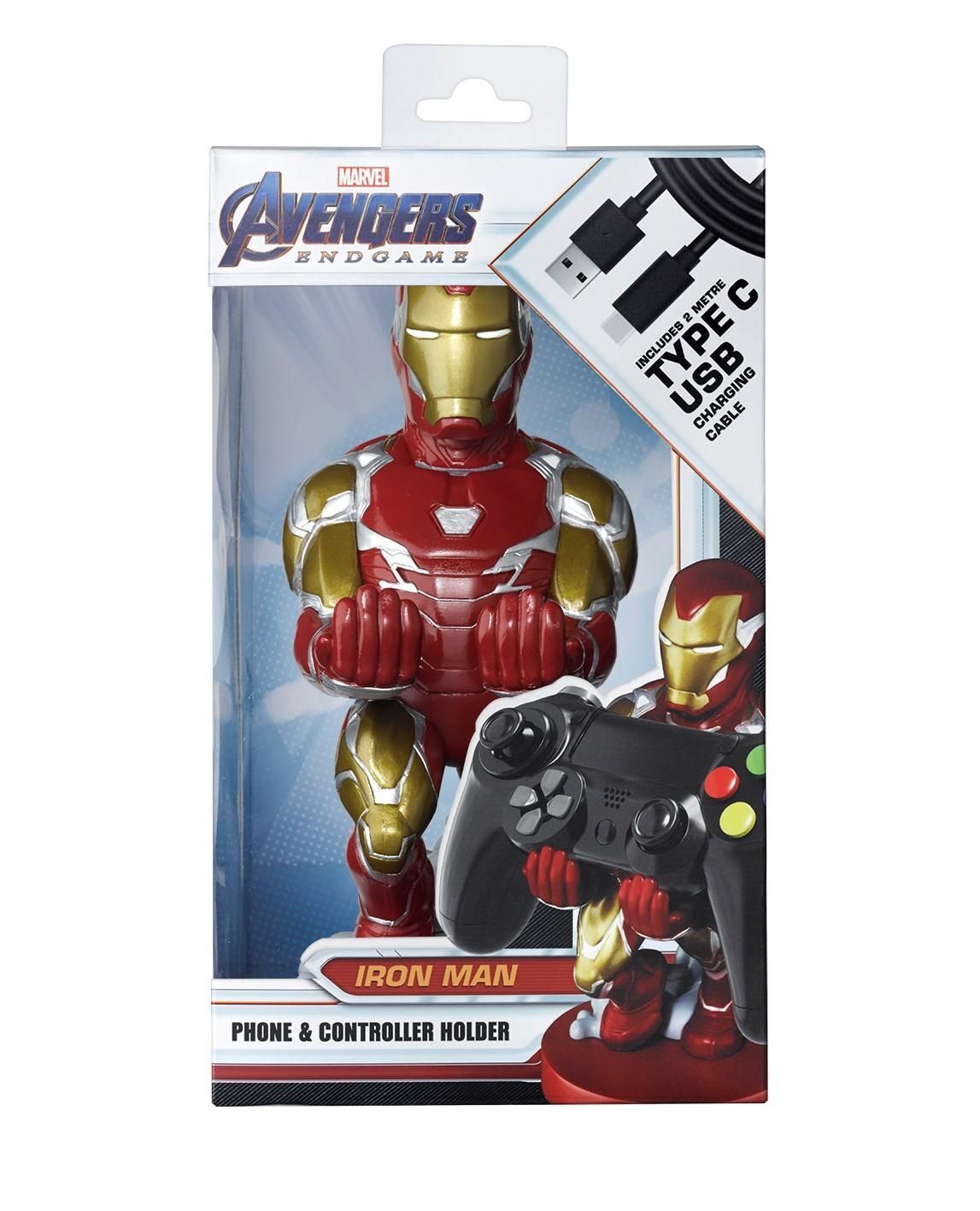 Cable Guys - Marvel - Infinity Saga - Iron Man Support Chargeur pour Téléphone et Manette