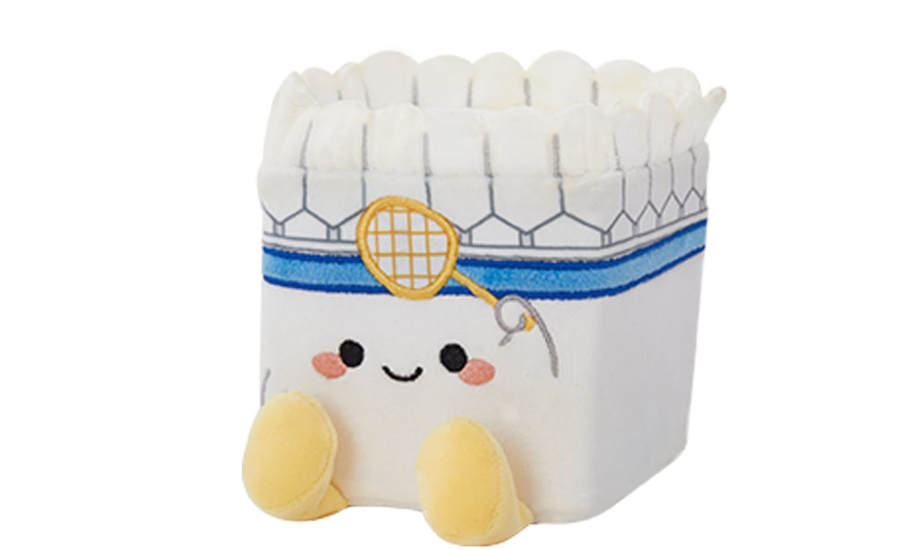 MGM - Squarepal - Peluche à mémoire de forme Badminton 10cm