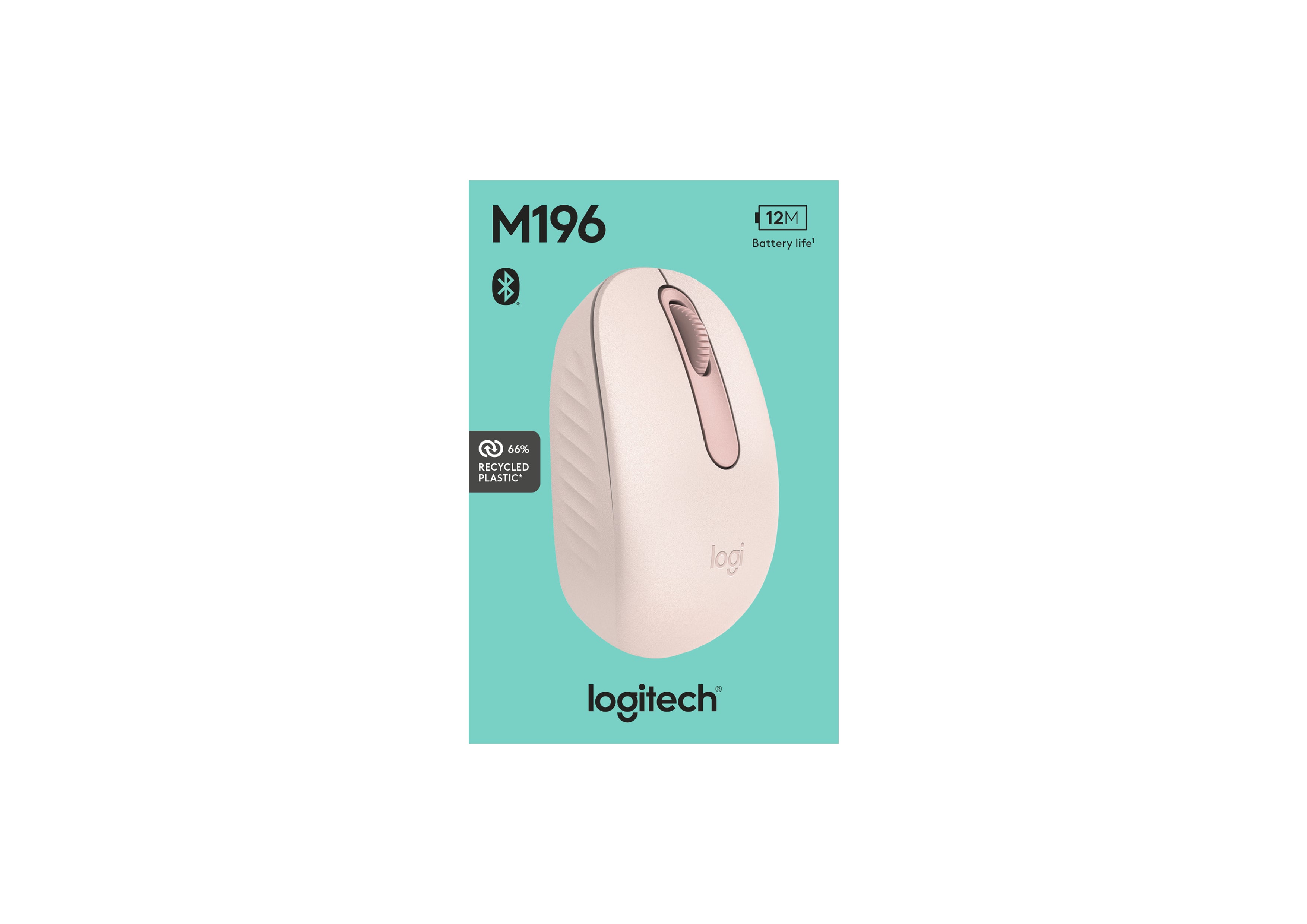 Logitech - Souris sans fil M196 - Rose - 3 Boutons 1000 dpi
