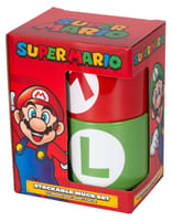 Nintendo - Super Mario - Set de mugs empilables "Mario et Luigi Initial" 280ml