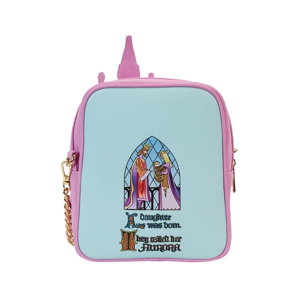 Loungefly: Disney - Sleeping Beauty - Sained Glass Castle Crossbody Bag - flash vidéo