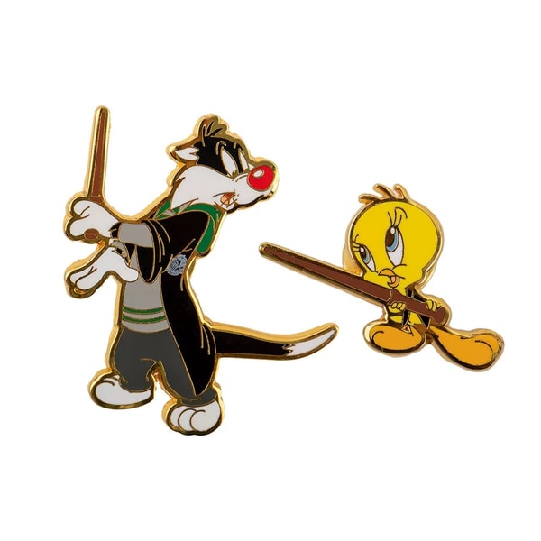 Warner - Set de 2 pin's Titi et Gros Minet à Poudlard - flash vidéo