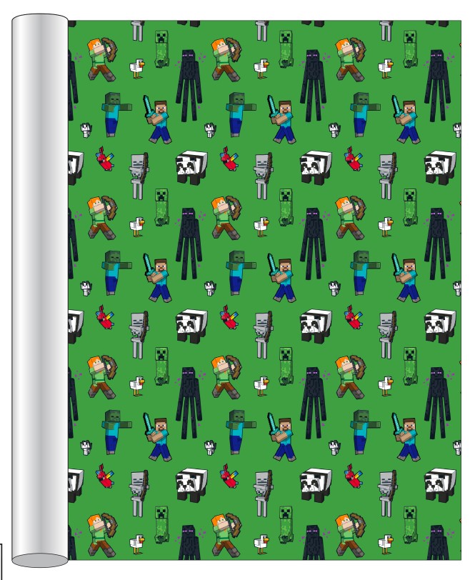 Minecraft - Papier cadeau 70cm x 200cm