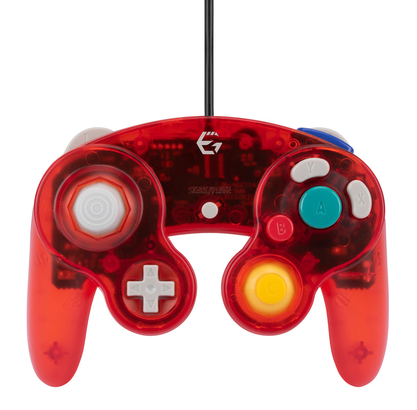 EgoGear - Manette filaire RGC06 Rouge transparent pour GameCube