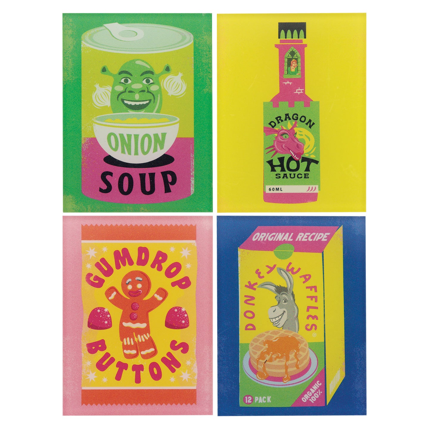 Shrek - Ensemble de quatre aimants