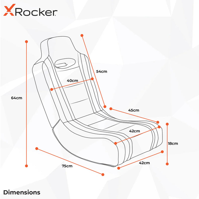 X Rocker - Siège de jeu Audio Stereo Rocker Hydra 2.0 Rouge