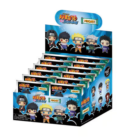 Naruto Shippûden - Assortiment en blind bag d'aimant 3D de collection en mousse (Série 1) (12 pcs)
