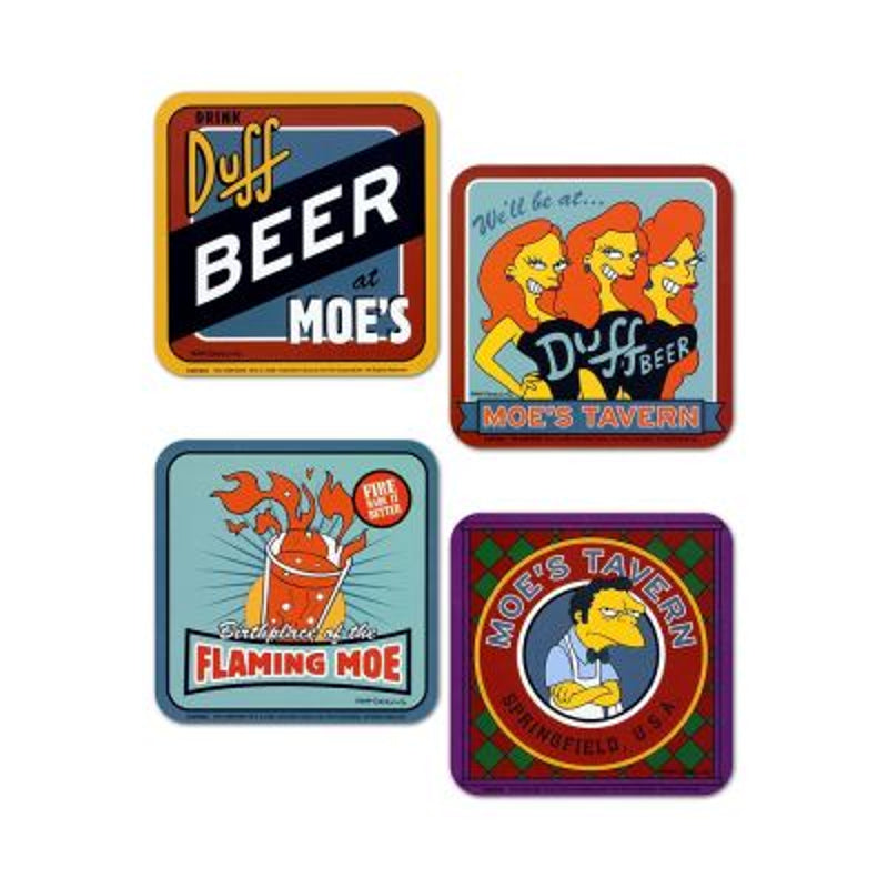 Les Simpsons - 4 Sous-Verres Taverne de Moe
