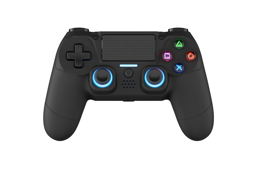 DragonShock - Manette sans fil Bluetooth MIZAR+ Noir Intégral pour PS4, PC et Mobile