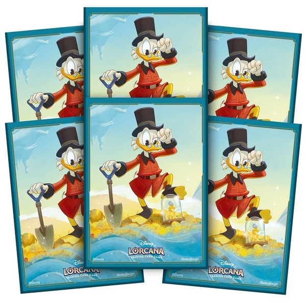 Disney Lorcana JCC : Les Terres d'Encres - Pack de 65 Protèges-cartes Balthazar Picsou - flash vidéo