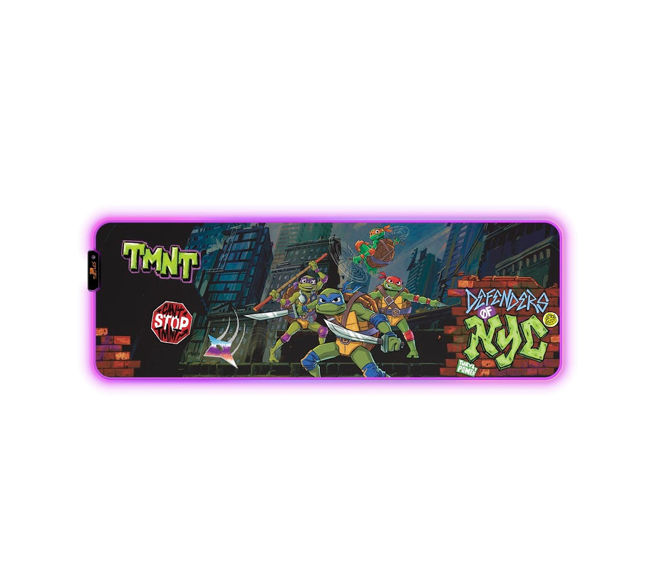 DragonShock - Tapis de souris de jeu TMNT Cowabunga RGB