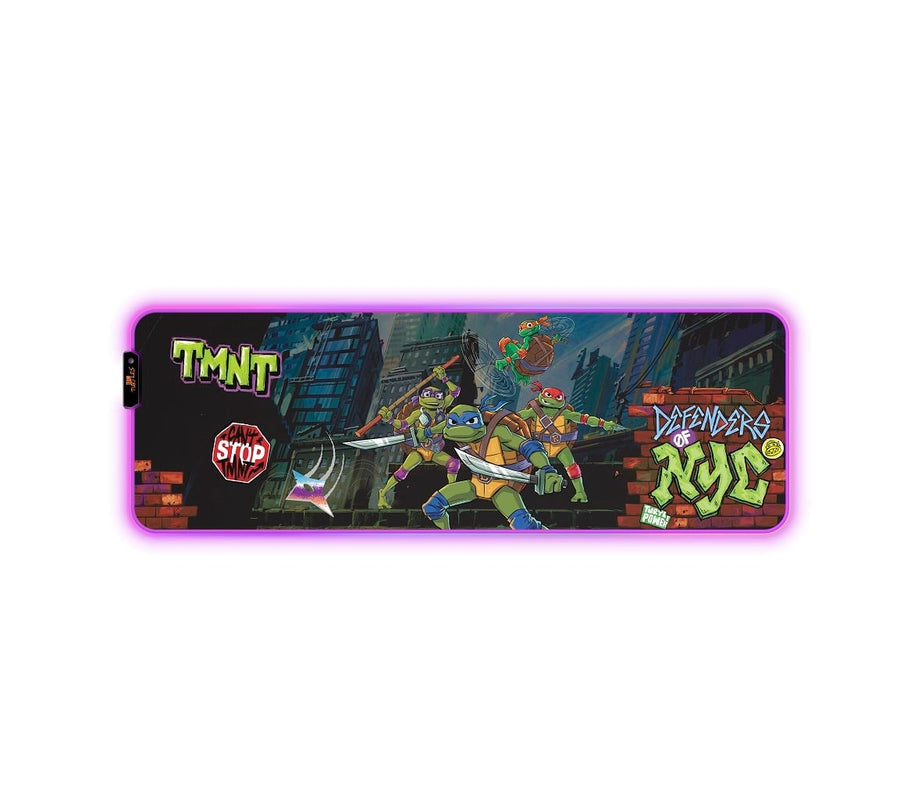 DragonShock - Tapis de souris de jeu TMNT Cowabunga RGB