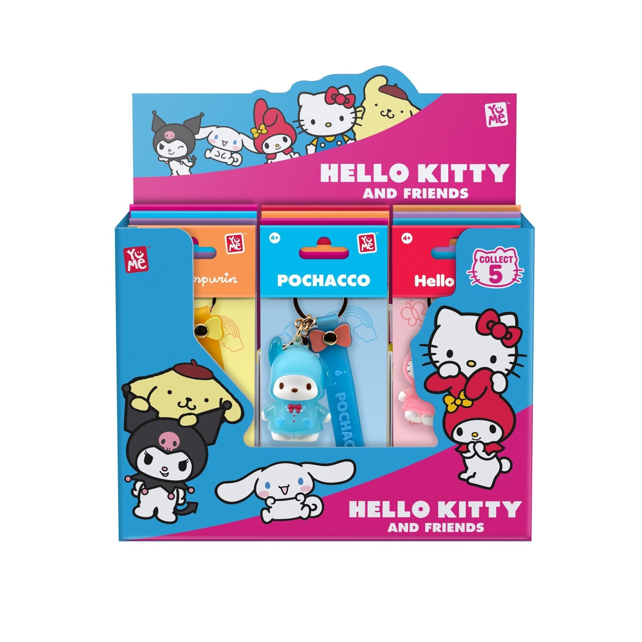 YuMe Hello Kitty and Friends Raincoat Series - Display de porte-clés avec dragonne (12 unités)