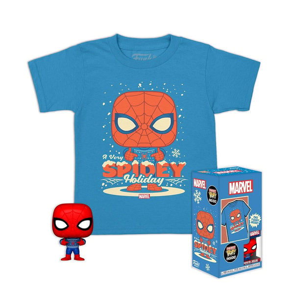 Funko Pocket Pop! & Tee: Marvel - Holiday Spiderman - M - flash vidéo