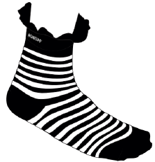 Netflix - Mercredi - Chaussettes à rayure - flash vidéo