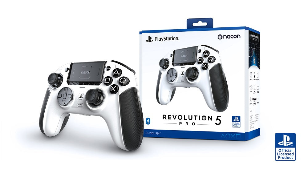 Nacon - Manette Sans Fil Blanche Revolution Pro 5 pour PS4 et PS5