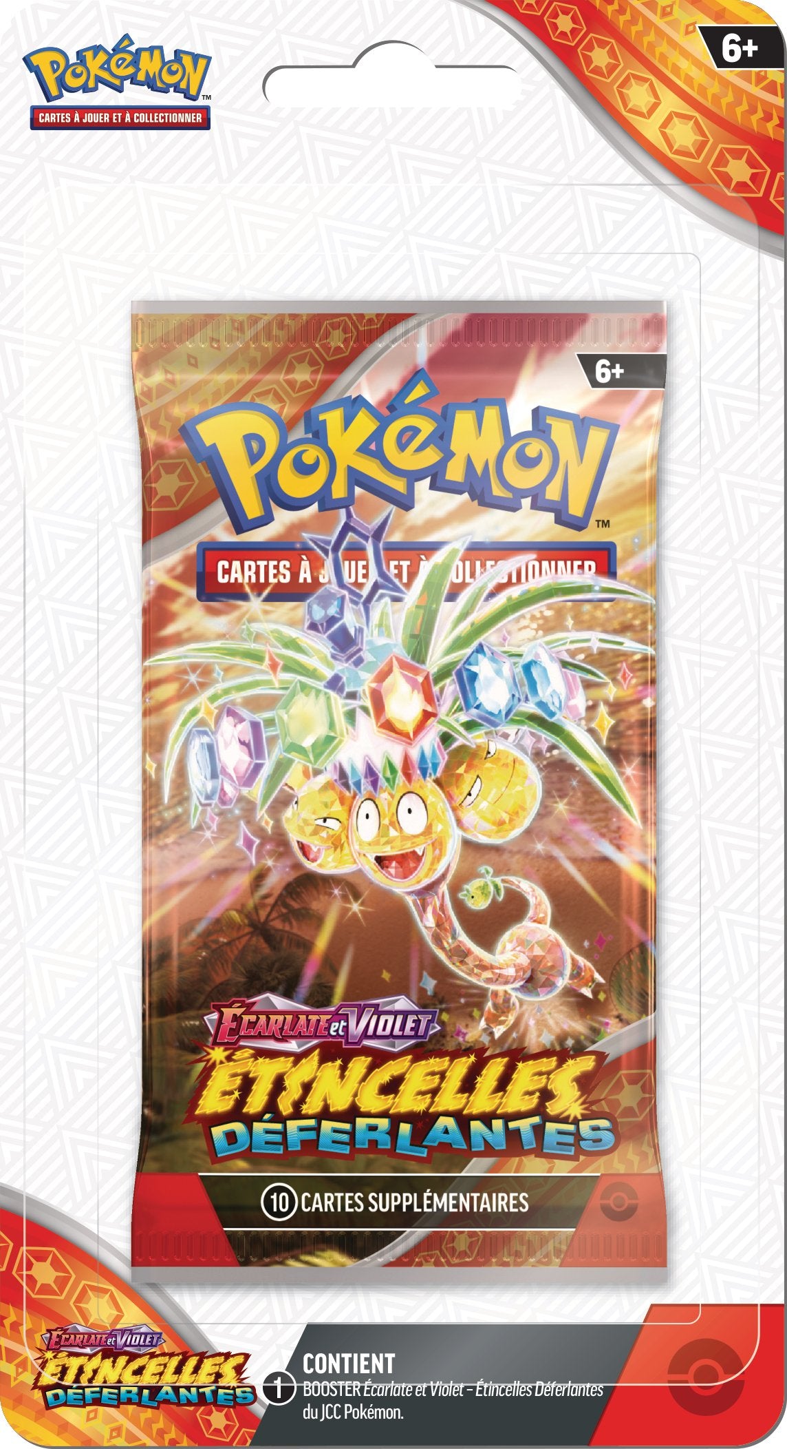 Pokémon JCC - Écarlate et Violet - Pack de Booster Blister EV08 Étincelles Déferlantes (1 Booster aléatoire) - flash vidéo