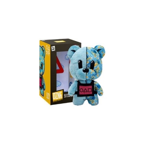 YuMe Toys - Squid Game - Join the Game Edition - Peluche DZNR Ours bleu 17.5cm (Display de 6) - flash vidéo