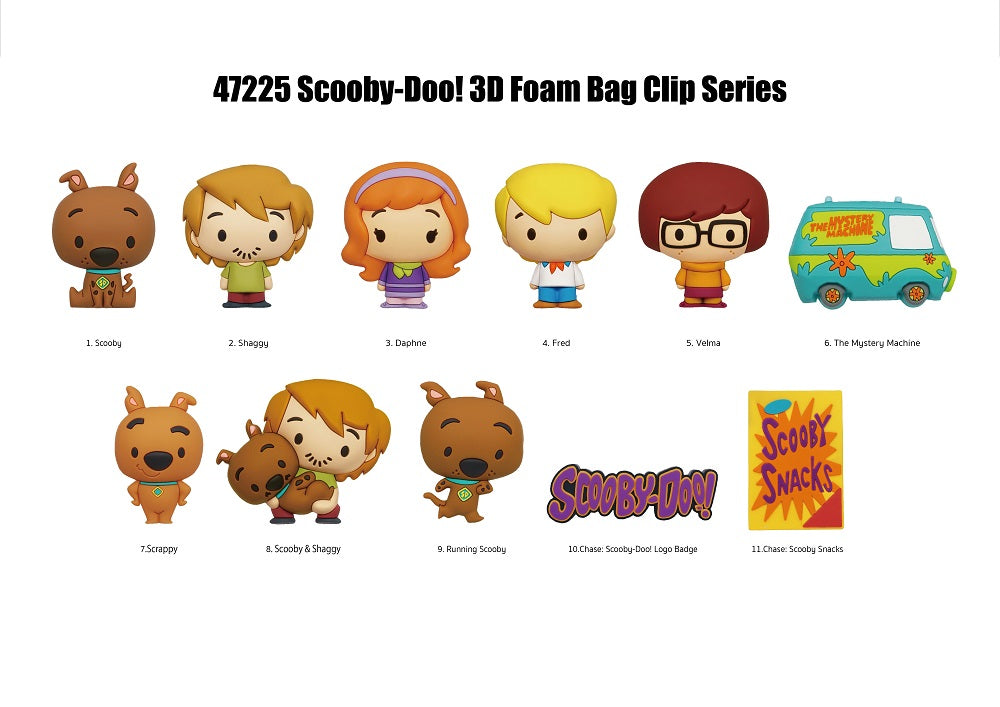 Scooby-Doo - Assortiment en blind box de figurines de sac de collection en mousse (Série 1) (24 pcs) - flash vidéo