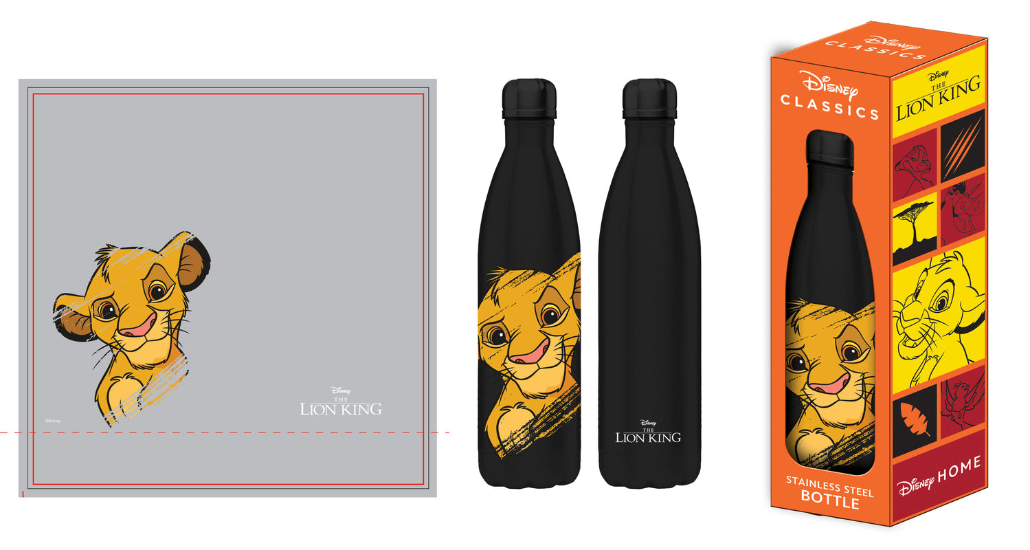 Disney - Bouteille d'eau en acier inoxydable Simba - 500ml