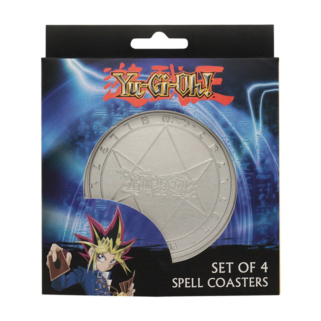 Yu-Gi-Oh! - Ensemble de 4 sous-verres en métal embossé