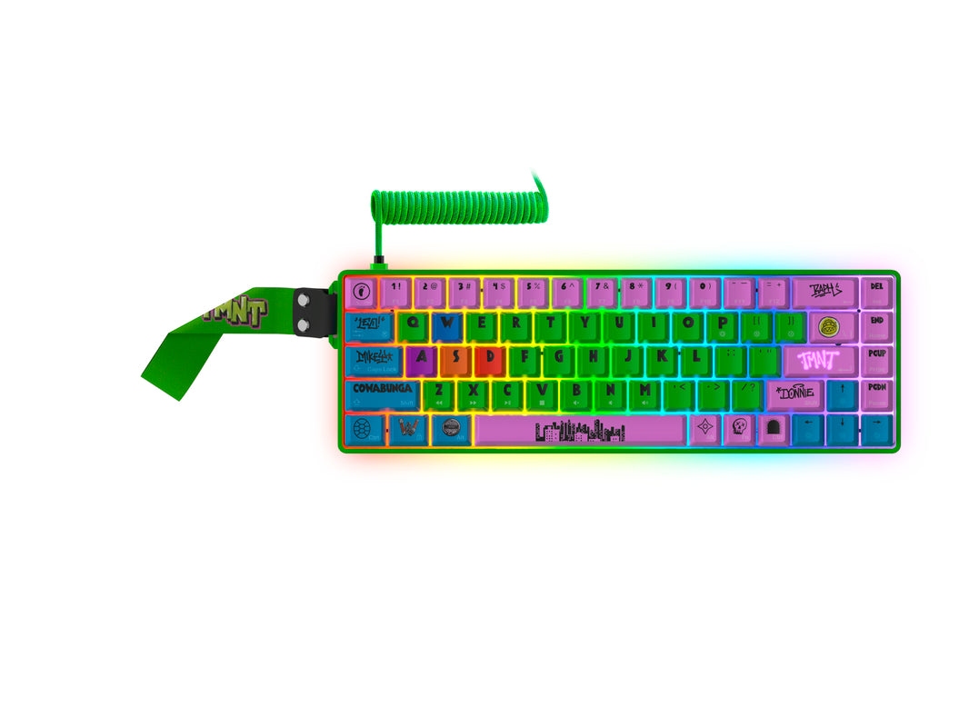 DragonShock - Clavier de jeu mécanique filaire RGB TMNT Cowabunga - Qwerty EN