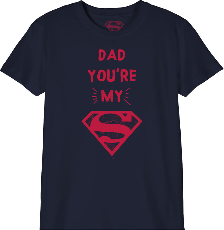 DC Comics - T-Shirt Noir Enfant Papa, Tu es mon Superman - 14 ans