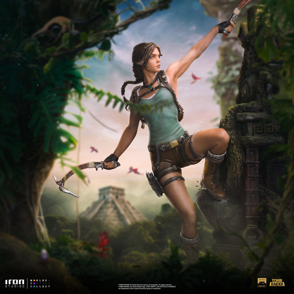 Iron Studios - Deluxe Art Scale 1/10 - Tomb Raider - Lara Croft Statue 36cm - flash vidéo