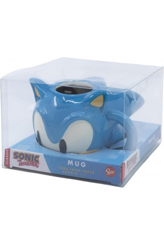 Stor Young Adult - Sega - Mug 3D en Dolomite en Boîte Cadeau - Sonic le Hérisson - 475 ML