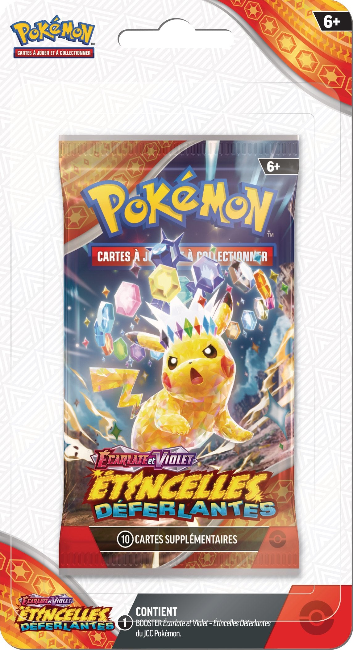 Pokémon JCC - Écarlate et Violet - Pack de Booster Blister EV08 Étincelles Déferlantes (1 Booster aléatoire) - flash vidéo