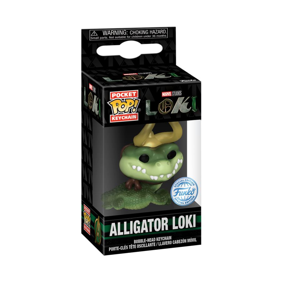 Funko Pocket Pop! Keychain: Loki - Alligator Loki - flash vidéo