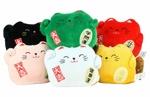 Coussin Maneki Neko 20cm (Assortiment de 12) - flash vidéo