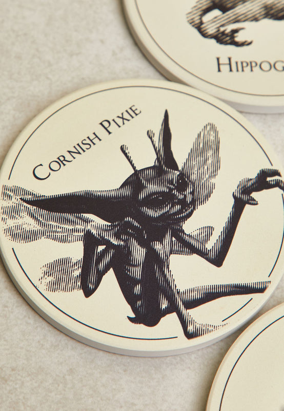 Harry Potter - Lot de 4 sous-verres en céramique Créatures Magiques