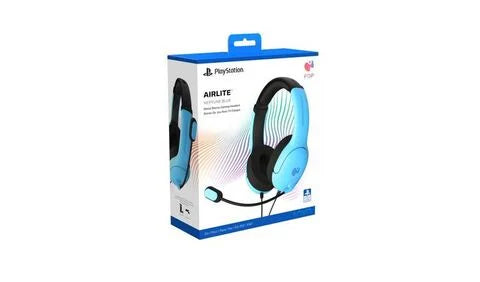 PDP - Casque de jeu stéréo filaire Airlite Neptune Blue pour PS5 et PS4 - flash vidéo