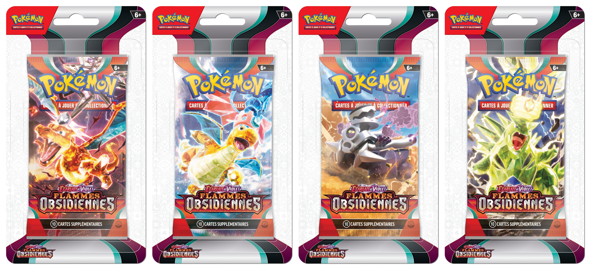 Pokémon JCC - Écarlate et Violet - Pack de Booster Blister Flammes Obsidiennes (1 Booster aléatoire) - flash vidéo