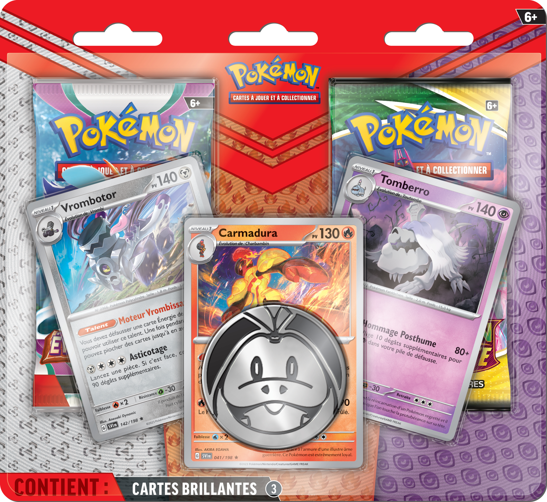Pokémon JCC - Pack amélioré de 2 boosters Blister 2023 - flash vidéo