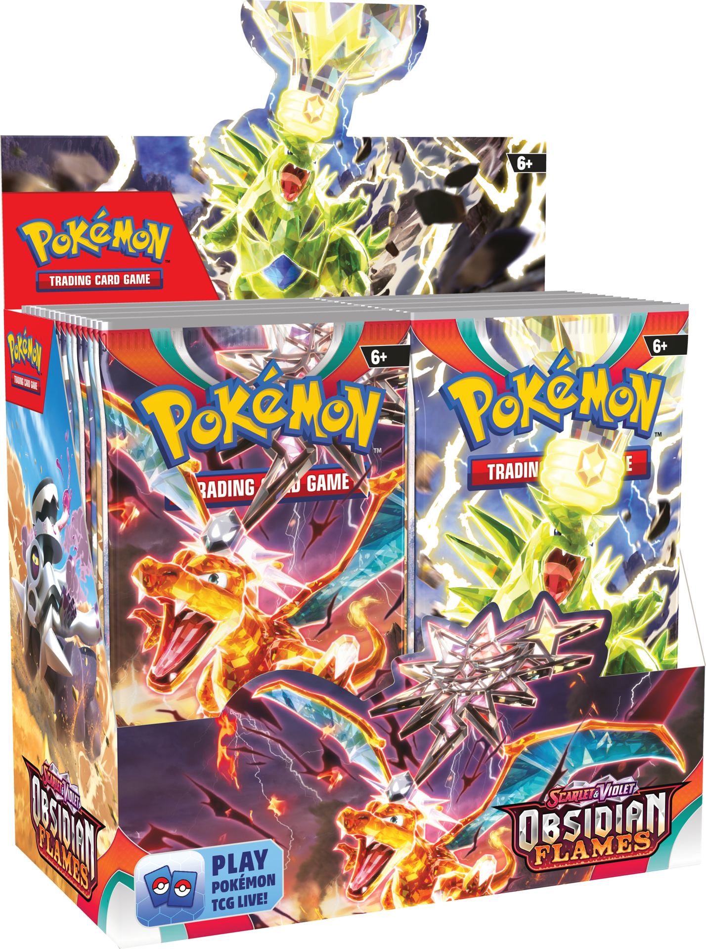 Pokémon JCC - Écarlate et Violet - Pack de Booster Flammes Obsidiennes (Display x36) - flash vidéo