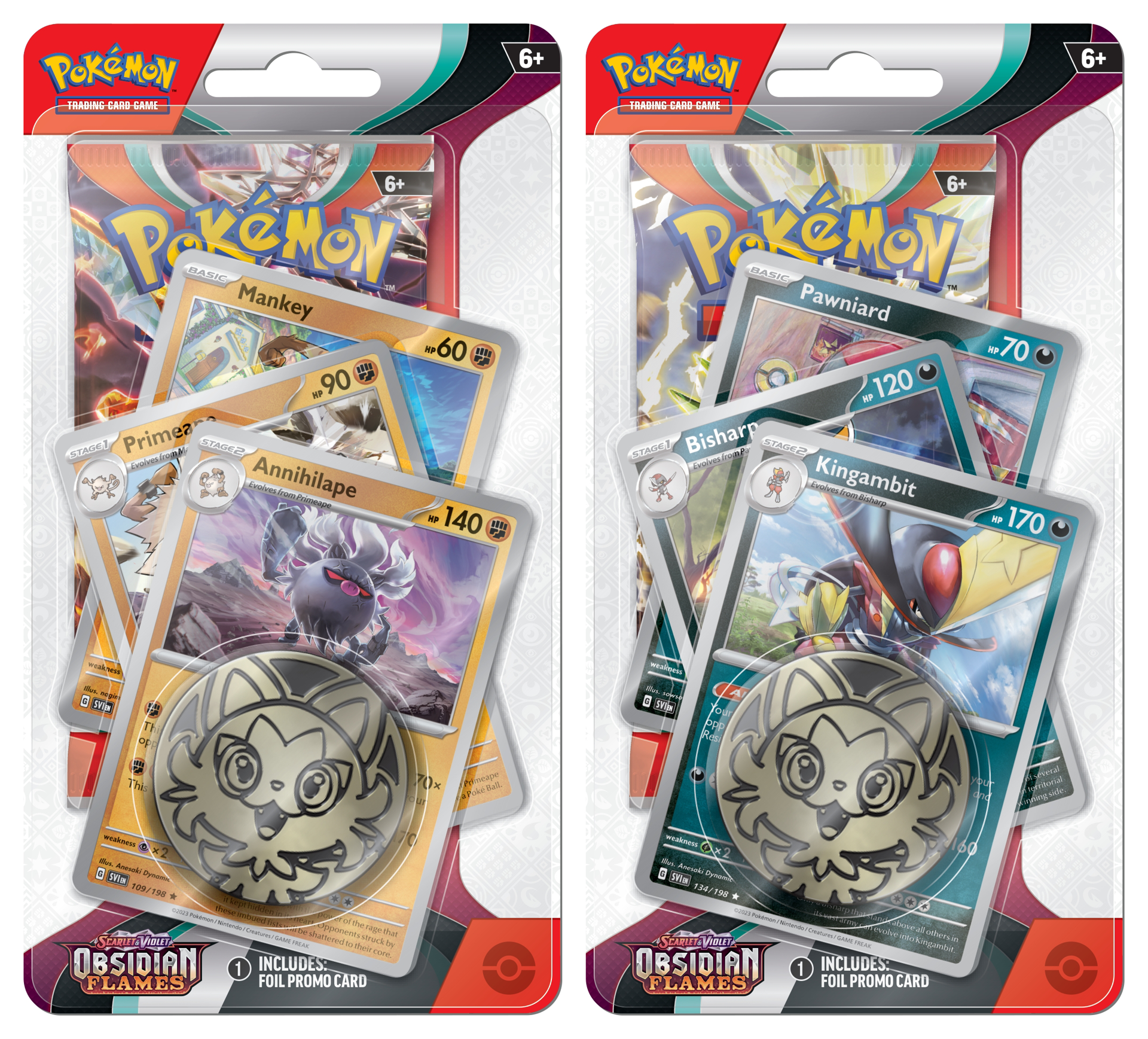 Pokémon JCC - Écarlate et Violet - Pack d'accès Premium Blister Flammes Obsidiennes Courrousinge ou Scalpereur (1x blister aléatoire) - flash vidéo