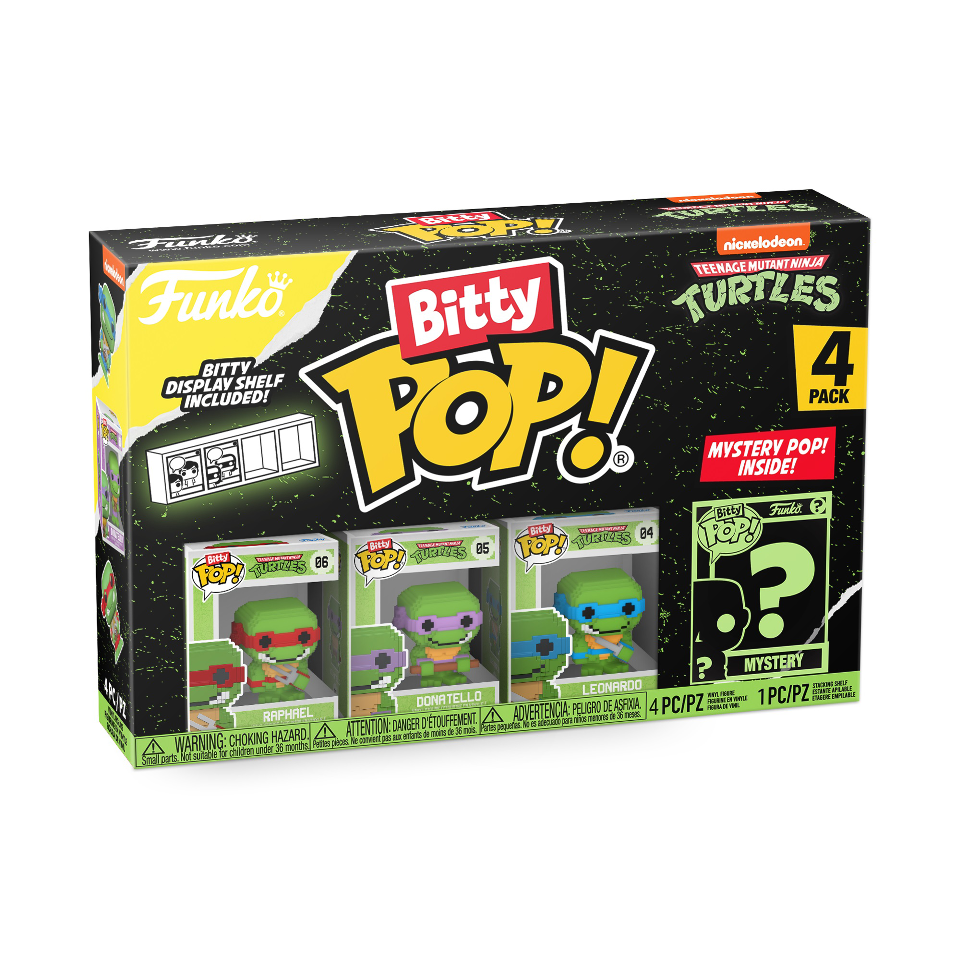Funko Bitty Pop! 4-Pack: Teenage Mutant Ninja Turtle - 8-Bit - flash vidéo